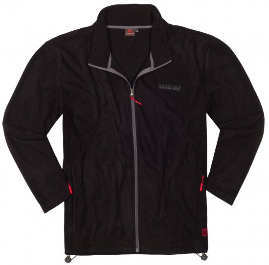 Adamo Toronto Fleece Jacket Black - Športna & zunanja oblačila - Moška Športna Oblačila za Močnejše postave