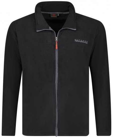 Adamo Toronto Fleece Jacket Black - Športna & zunanja oblačila - Moška Športna Oblačila za Močnejše postave