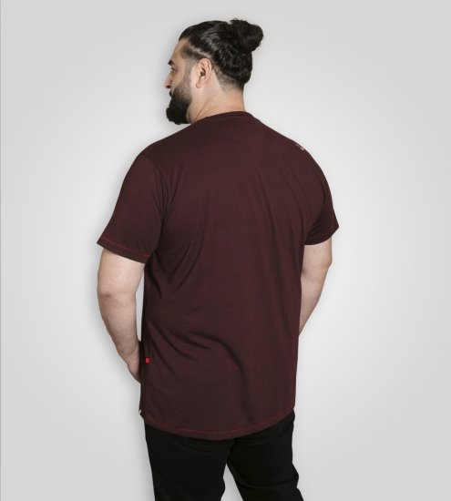 D555 Barnsley Guitar and Amp Crew Neck T-Shirt Burgundy - Kratke Majice - Moške kratke majice za močnejše postave