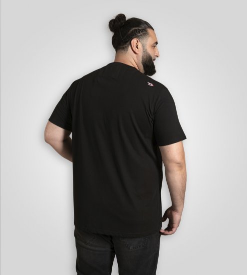 D555 Ginza Tokyo with Dragon Crew Neck T-shirt Black - Kratke Majice - Moške kratke majice za močnejše postave