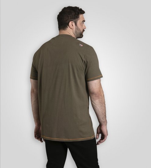 D555 Stockton Gorilla Playing Drums Crew Neck T-Shirt Khaki - Kratke Majice - Moške kratke majice za močnejše postave