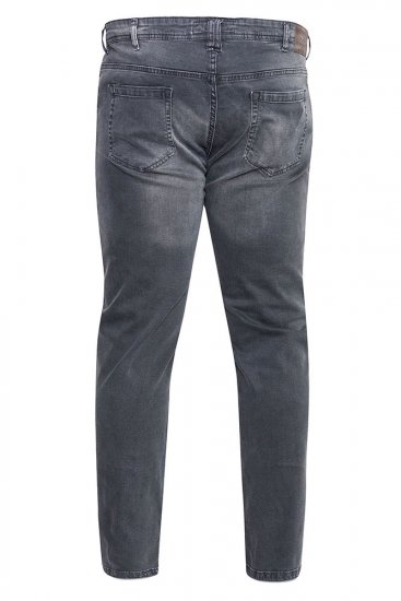 D555 Benson Tapered Fit Stretch Jeans Stonewash - Kavbojke & hlače - Moške Kavbojke in Hlače za Močnejše Postave