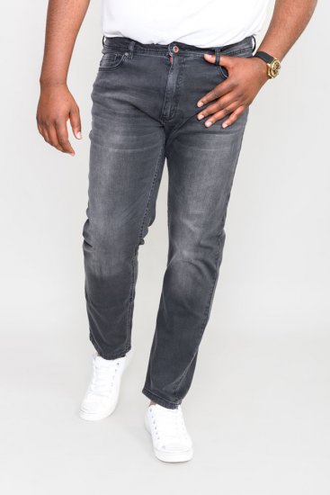D555 Benson Tapered Fit Stretch Jeans Stonewash - Kavbojke & hlače - Moške Kavbojke in Hlače za Močnejše Postave