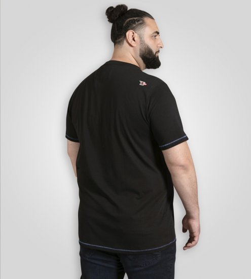D555 Dewsbury Skeleton On Bike Crew Neck T-Shirt Black TALL SIZE - MOŠKA OBLAČILA MT-6XLT - DALJŠI kroji