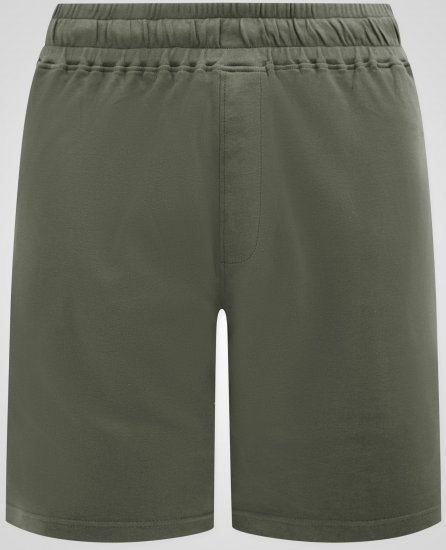 D555 Mitchell 1 Stretch Kratke Hlače z Elastičnim Pasom Khaki - Trenirke & kratke trenirke - Moške Trenirke za Močnejše Postave