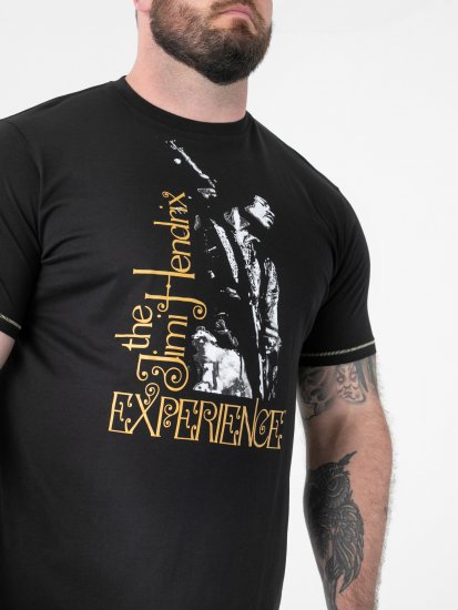 D555 Stokes Official Jimi Hendrix Experience Majica s Potiskom - Kratke Majice - Moške kratke majice za močnejše postave