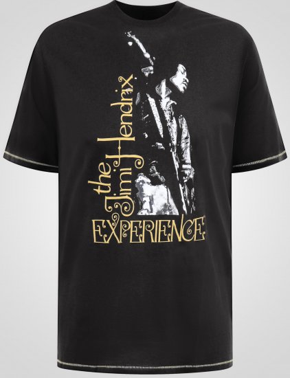 D555 Stokes Official Jimi Hendrix Experience Majica s Potiskom - Kratke Majice - Moške kratke majice za močnejše postave