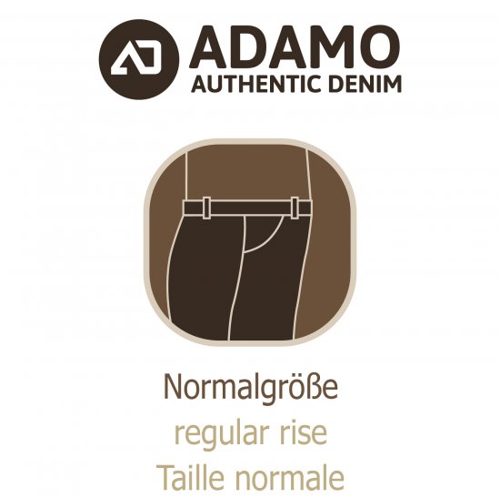 Adamo 5-Pocket Regular Rise Jeans Medium Blue - Kavbojke & hlače - Moške Kavbojke in Hlače za Močnejše Postave