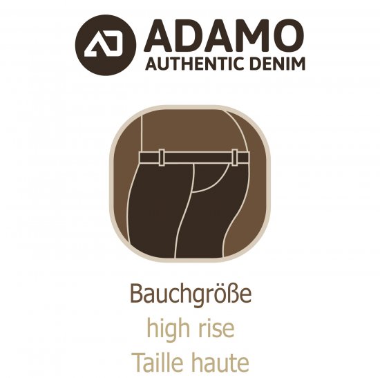 Adamo 5-Pocket High Rise Jeans Medium Blue - Kavbojke & hlače - Moške Kavbojke in Hlače za Močnejše Postave
