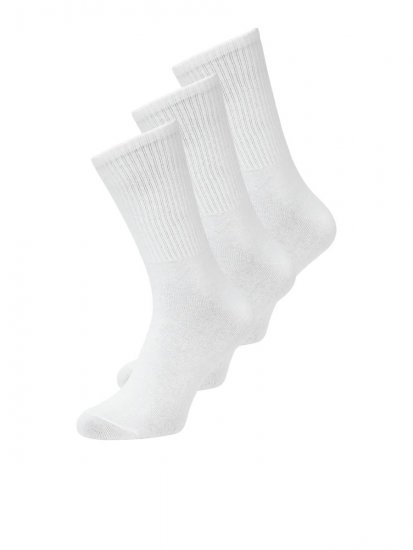 Jack & Jones Charles Teniške nogavice Bela 3-pack - Spodnje perilo & kopalne hlače - Moško Spodnje Perilo za močnejše postave
