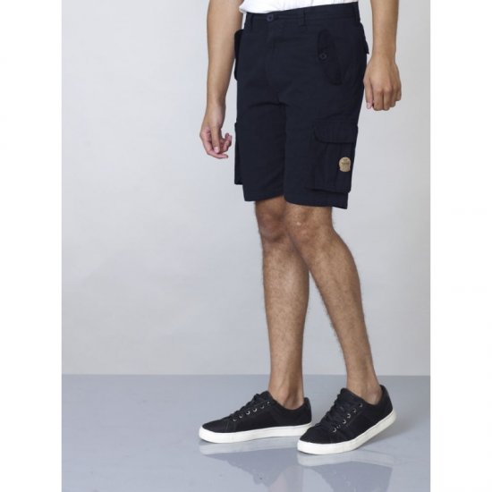 D555 Larry Cargo Shorts Navy - Kratke hlače - Moške Kratke Hlače za Močnejše Postave