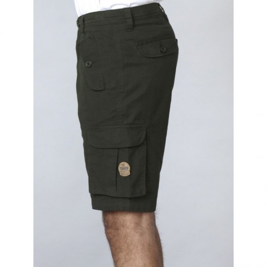 D555 Larry Cargo Shorts Khaki - Kratke hlače - Moške Kratke Hlače za Močnejše Postave