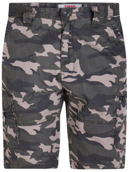 D555 Chadwick Shorts Green Camo - Kratke hlače - Moške Kratke Hlače za Močnejše Postave