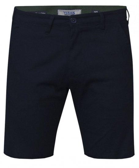 D555 Opala-1 Stretch Chino Shorts Navy - Kratke hlače - Moške Kratke Hlače za Močnejše Postave