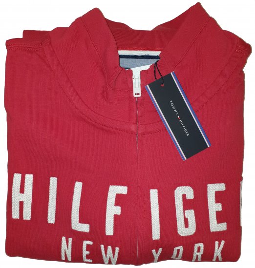 Tommy Hilfiger Kent Zip Thru Sweatshirt Red - Motleyjeva nora aprilska razprodaja - 