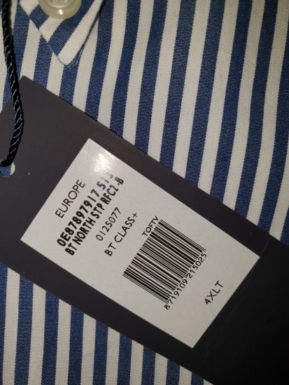 Tommy Hilfiger North Stripe Long Sleeve Shirt Blue/White - Motleyjeva nora aprilska razprodaja - 