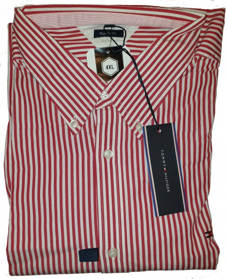 Tommy Hilfiger North Stripe Long Sleeve Shirt Red - Motleyjeva nora aprilska razprodaja - 