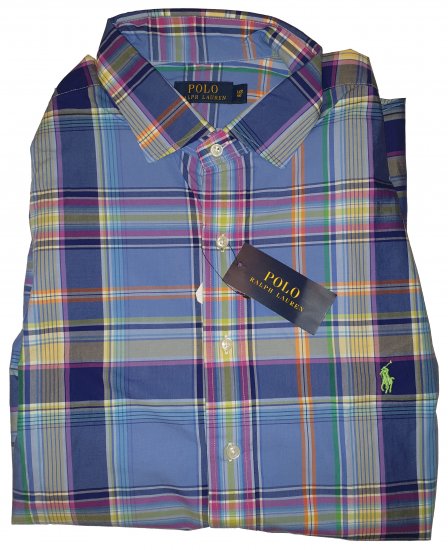 Polo Ralph Lauren Blue Check Shirt - Motleyjeva nora aprilska razprodaja - 