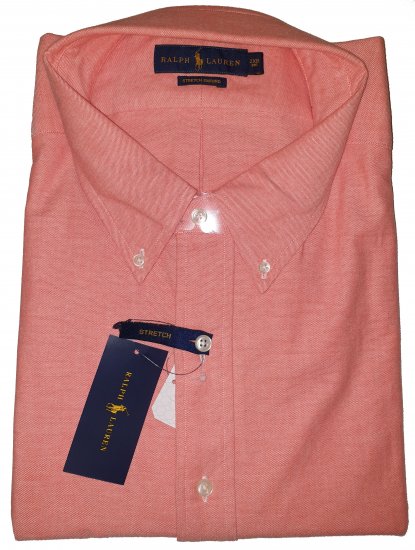 Ralph Lauren TC7E Long Sleeve Shirt Orange/White - Motleyjeva nora aprilska razprodaja - 