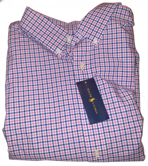 Ralph Lauren TC6D Shirt Pink/Royal - Motleyjeva nora aprilska razprodaja - 