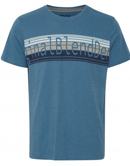 Blend T-Shirt 4242 Copen Blue - Kratke Majice - Moške kratke majice za močnejše postave