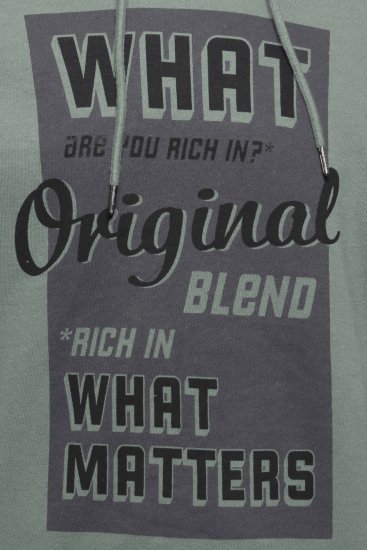 Blend Hoodie 4285 Duck Green - Puloverji & jopice - Moški Puloverji & Jopice za Močnejše Postave