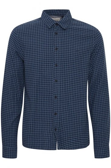Blend Long Sleeve Shirt 4317 Dress Blues - Srajce - Moške srajce za Močnejše Postave