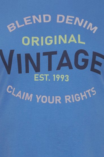 Blend 5018 T-Shirt Blue - Kratke Majice - Moške kratke majice za močnejše postave