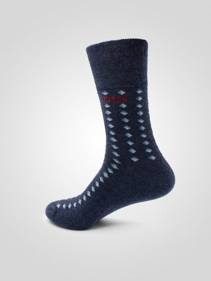 D555 Harold 3 Extra Wide Comfort Fit Socks 3-pack Navy/Denim - Spodnje perilo & kopalne hlače - Moško Spodnje Perilo za močnejše postave