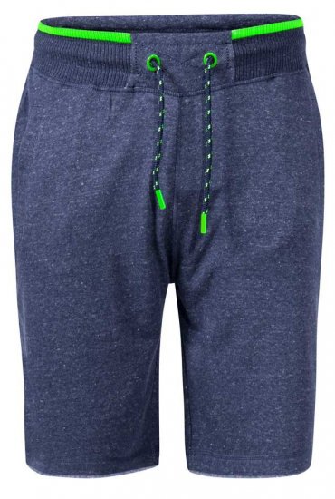 D555 Electra1 Ribbed Waist Fleece Shorts With Pockets Navy Marl - Trenirke & kratke trenirke - Moške Trenirke za Močnejše Postave