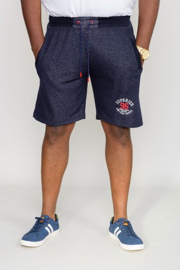 D555 HARLOW Jersey Shorts Denim Marl - Trenirke & kratke trenirke - Moške Trenirke za Močnejše Postave
