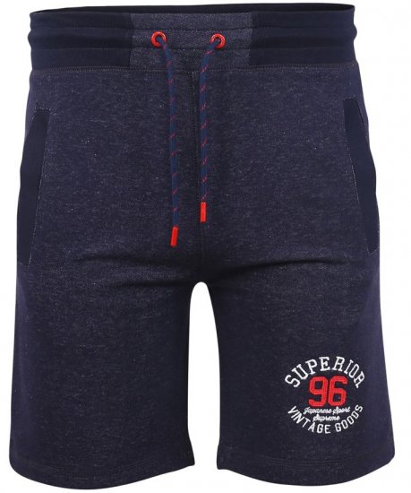 D555 HARLOW Jersey Shorts Denim Marl - Trenirke & kratke trenirke - Moške Trenirke za Močnejše Postave