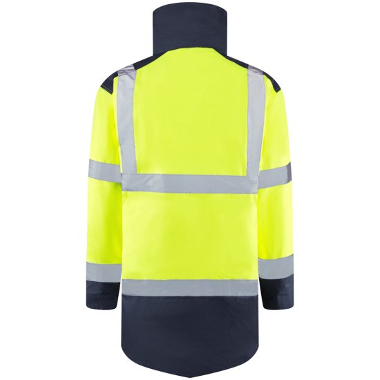 Leo Tawstock Warm Quilted Anorak Hi-Vis Yellow/Navy - Delovne obleke - Delovne Obleke Močnejše postave