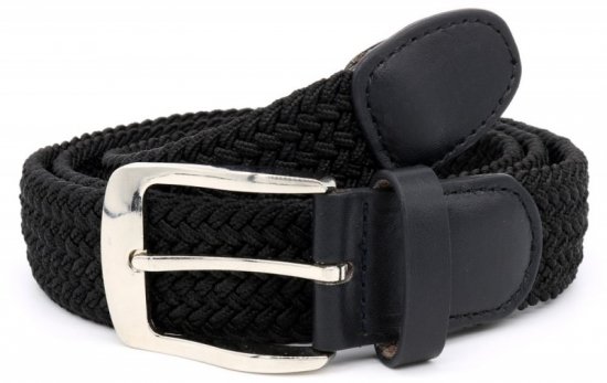 D555 Simon Braided Belt Black - Pasovi - Moški Pasovi Večje Velikosti