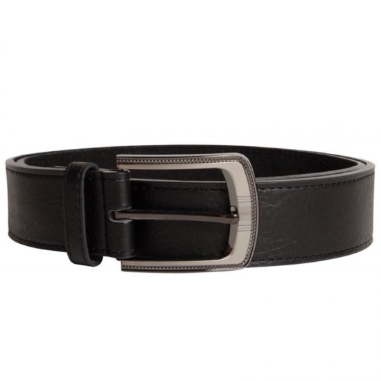 D555 Samuel Leather Belt Black, 4cm - Pasovi - Moški Pasovi Večje Velikosti