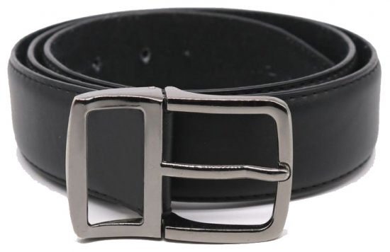D555 Ashton Leather Belt Black, 3,5cm - Pasovi - Moški Pasovi Večje Velikosti