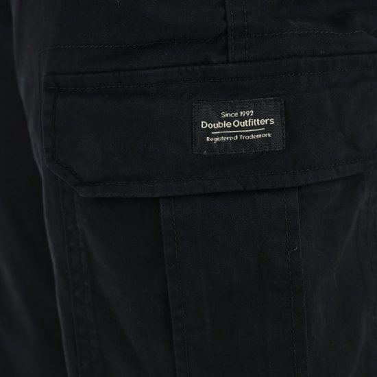 Double Outfitters CCP-4130 Cargo hlače Črna - Kavbojke & hlače - Moške Kavbojke in Hlače za Močnejše Postave