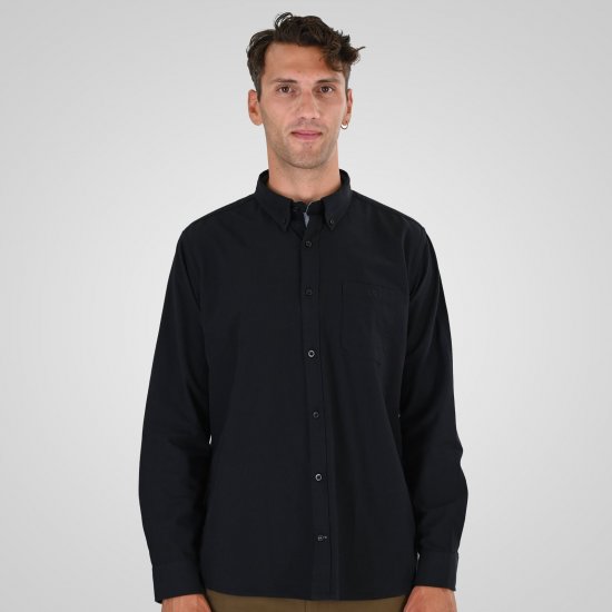 Double Outfitters GS-5225 Oxford srajca Črna - Srajce - Moške srajce za Močnejše Postave