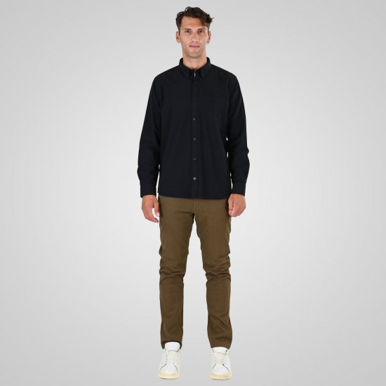 Double Outfitters GS-5225 Oxford srajca Črna - Srajce - Moške srajce za Močnejše Postave