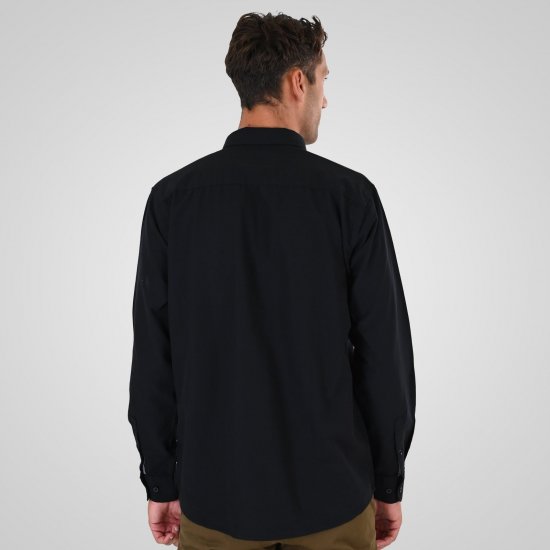 Double Outfitters GS-5225 Oxford srajca Črna - Srajce - Moške srajce za Močnejše Postave