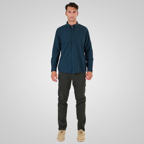 Double Outfitters GS-5225 Oxford srajca Temno zelena - Srajce - Moške srajce za Močnejše Postave