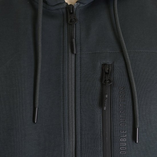 Double Outfitters MTOP-1160 Pulover s kapuco in zadrgo Temno zelena - Puloverji & jopice - Moški Puloverji & Jopice za Močnejše Postave