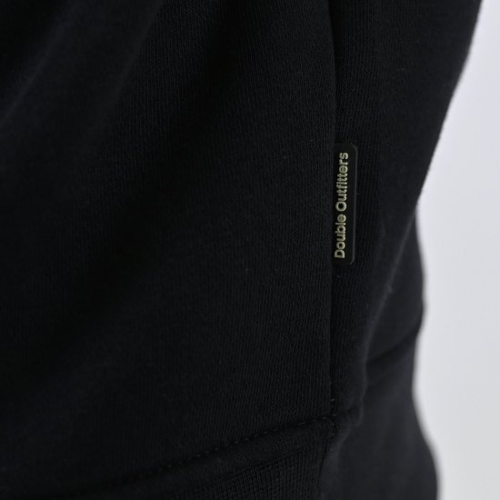 Double Outfitters MTOP-1163 Pulover s polovično zadrgo Črna - Puloverji & jopice - Moški Puloverji & Jopice za Močnejše Postave