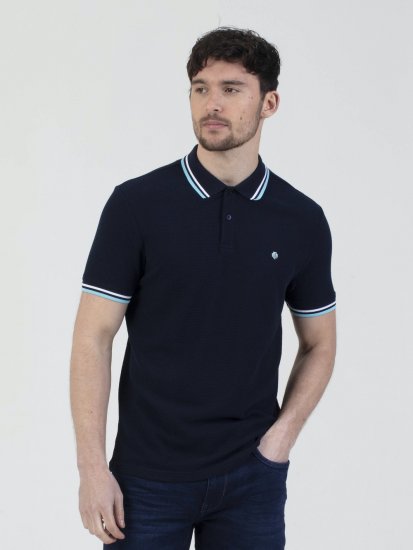 Mish Mash Stockholm Polo Navy - Polo majice - Moške Polo Majice za Močnejše Postave