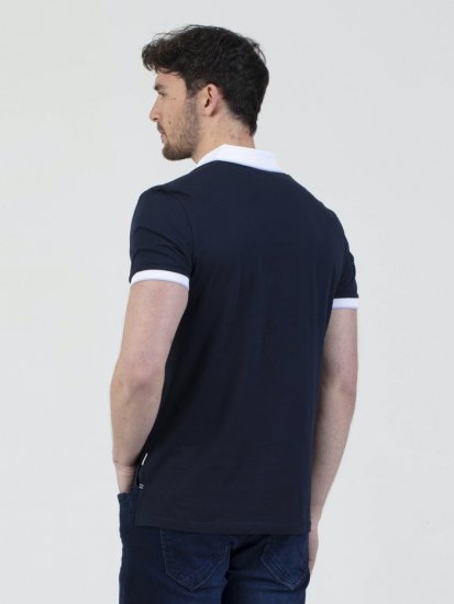 Mish Mash Zegreb Sporty Polo Navy - Polo majice - Moške Polo Majice za Močnejše Postave
