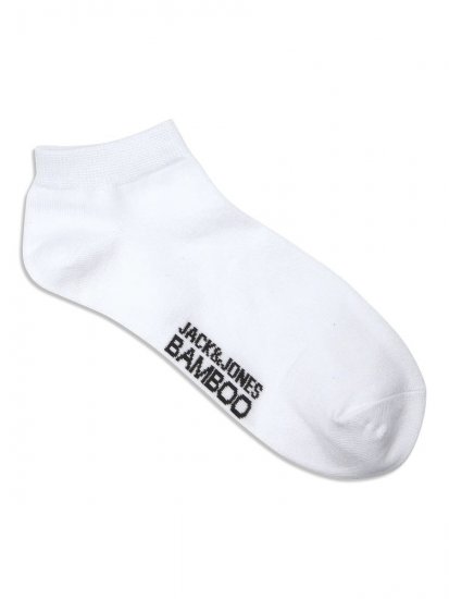 Jack & Jones Basic Kratke bambusove nogavice Bela 5-pack - Spodnje perilo & kopalne hlače - Moško Spodnje Perilo za močnejše postave
