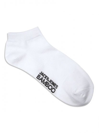 Jack & Jones Basic Kratke bambusove nogavice Bela 5-pack - Spodnje perilo & kopalne hlače - Moško Spodnje Perilo za močnejše postave