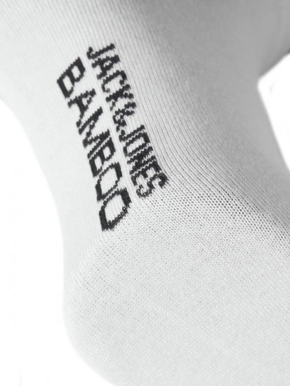 Jack & Jones Basic Kratke bambusove nogavice Bela 5-pack - Spodnje perilo & kopalne hlače - Moško Spodnje Perilo za močnejše postave