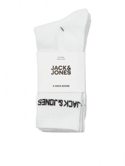 Jack & Jones Melvin Teniške nogavice Bela 3-pack - Spodnje perilo & kopalne hlače - Moško Spodnje Perilo za močnejše postave