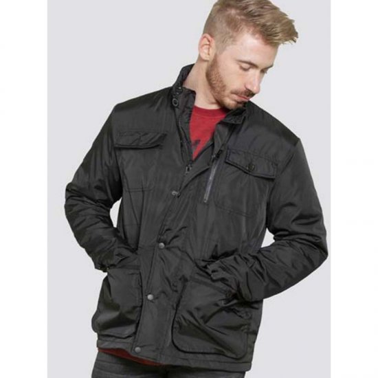 D555 Brentford Jacket Black - Jakne - Moške bunde za Močnejše Postave
